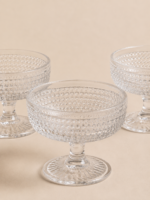 SET X 6 COMPOTERAS DE VIDRIO LABRADAS TRANSPARENTE 11.8*10CM (EMC56-3) - Imagen 2
