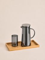 SET X 8. JARRA 1450 ML / 6 VASOS 280 ML BANDEJA 6.5*10CM X 8.2*24.2 CM VIDRIO BLACK