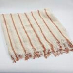 MANTA DE GASA RAYAS ALGODÓN TERRACOTA 2 X 2 MTS.