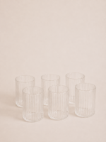 SET X 7. JARRA 1100 ML / 6 VASOS 300 ML VIDRIO TRANSPARENTE - Imagen 2