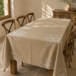 Mantel de Tussor Khaki Margarita 2x1,40 aprox