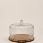 Tortera Acacia con cupula 21.5 CM - OVAL