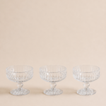 SET X 6 COMPOTERAS DE VIDRIO LABRADAS TRASPARENTE 12*10CM (18-31)