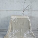 Mantel de Tussor Khaki Margarita 2x1,40 aprox