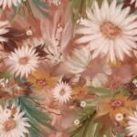 MANTEL TROPICAL MECÁNICO ESTAMPADO FLORECER MARGARITAS ROSA2,5 X 1,40 MTS APROX