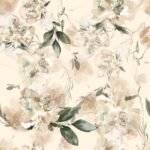 MANTEL TROPICAL MECANICO / PEONIAS VISON 3 X 1,40 APROX