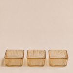 SET X 4 COPETINEROS AMBAR 8.5*5 CM (43-1-1)