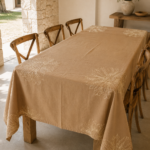 Mantel de Tussor Canela Margarita 2x1,40Aprox