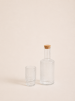 PACK X 7 / BOTELLA 900 ML Y 6 VASOS APILABLES 250ML TRANSPARENTES