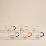 SET X 6 TAZAS DE VIDRIO GOOD MORNING 5.5*5.5CM  (EMC30-7)