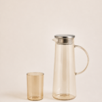 SET X 7. JARRA 1450 ML / 6 VASOS 280 ML VIDRIO AMBAR