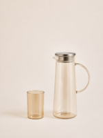 SET X 7. JARRA 1450 ML / 6 VASOS 280 ML VIDRIO AMBAR