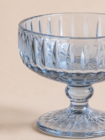 SET X 6 COMPOTERAS DE VIDRIO LABRADAS GRIS 10*12CM (18-19) - Imagen 2