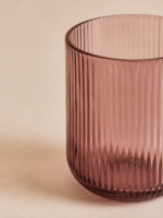 VASO RAYADO ACANALADO COLOR MALVA X 400 ML X 6 UNIDADES. (EMC31-10) - Imagen 2
