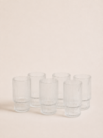 PACK X 7 / BOTELLA 900 ML Y 6 VASOS APILABLES 250ML TRANSPARENTES - Imagen 2