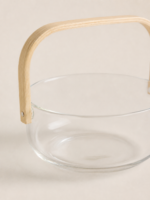 HIELERA/FRUTERA 2200 ML CON MANIJA MADERA VIDRIO TRANSP - Imagen 2