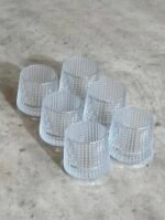 PACK X 6 VASOS LABRADOS DE WHISKY PUNTOS TRANSPARENTES - Imagen 2