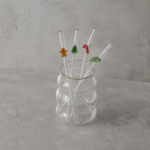 PACK X 4 SORBETES DE VIDRIO NAVIDEÑOS 8*20CM (EMC29-13)