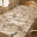 MANTEL TROPICAL MECÁNICO ESTAMPADO MAGNOLIAS 3 X 1,40 APROX