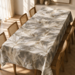 MANTEL TROPICAL MECÁNICO ESTAMPADO AIRE GRIS TOPO 2,50 X 1,40 APROX