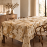 MANTEL TROPICAL MECÁNICO ESTAMPADO AIRE DE OTOÑO TOSTADO3 X 1,40 MTS APROX