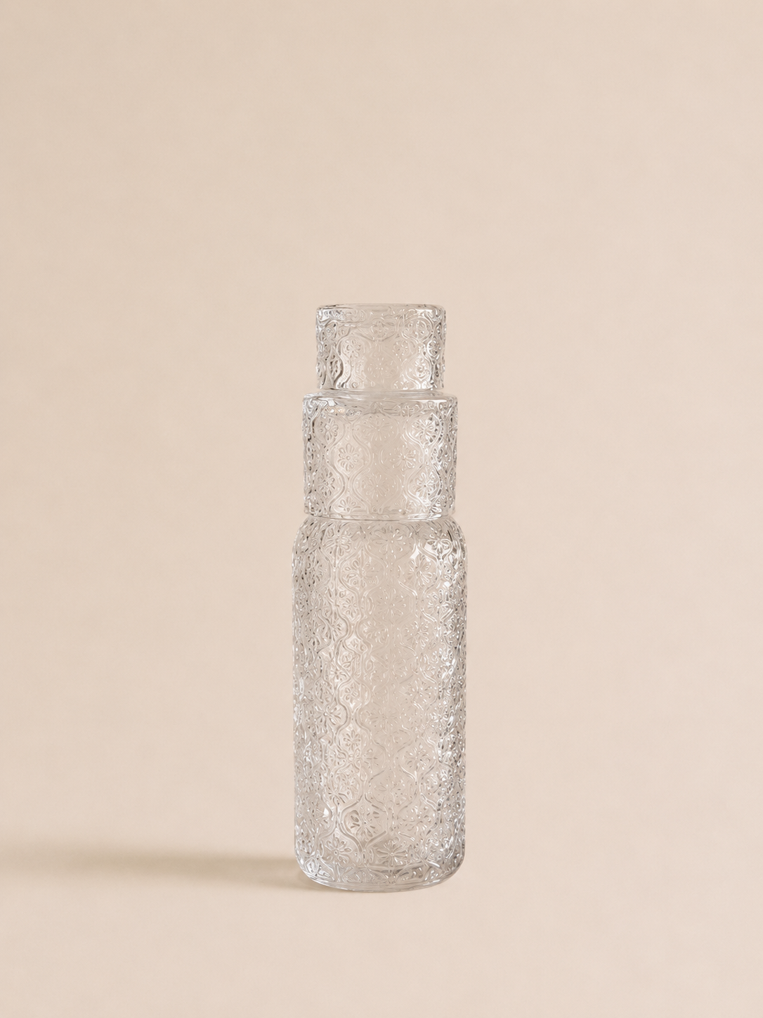 820CEE2C-A013-4D2B-ADE4-B285C1F05C50 BOTELLA DE NOCHE 850ML / VASO 190ML ARABICA TRANSPARENTE. - Imagen 1