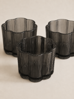 PACK X 6 COPETINEROS FLOR VIDRIO BLACK 8*7*6 CM X 220 ML MEDIANO - Imagen 2